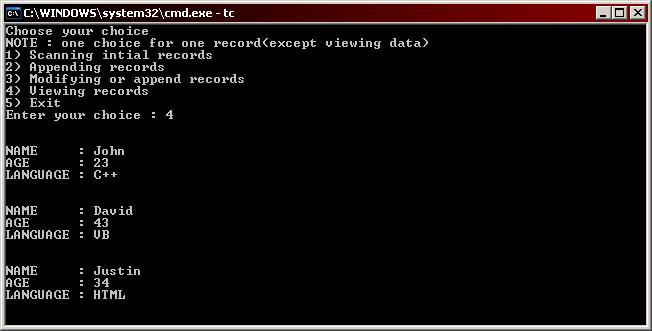 How to write data to a file in c