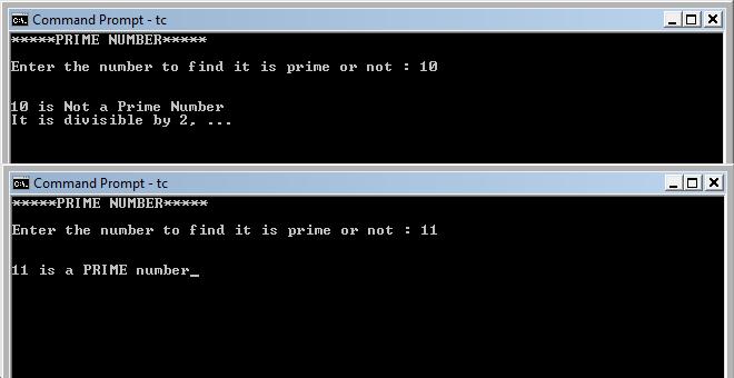 Display Prime Numbers In C Program